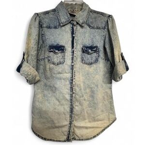 Vintage 90s Rod’s Women’s Denim Button Down Top Size S